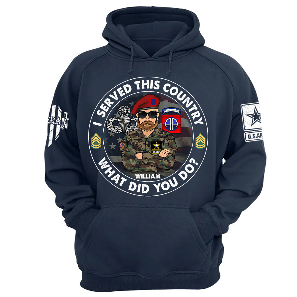 I Served This Country What Did You Do Personalized Shirt For Veteran H2511