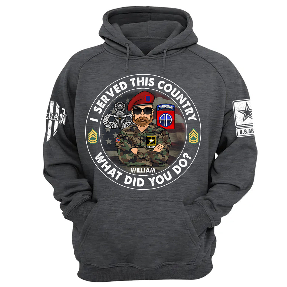 I Served This Country What Did You Do Personalized Shirt For Veteran H2511