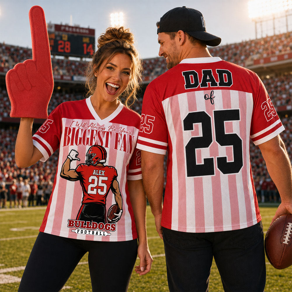 I Will Always Be Your Biggest Fan, Personalized American Football Team Shirt, Football GameDay Custom Shirt, Gift For Football Lovers MI209 Nh00