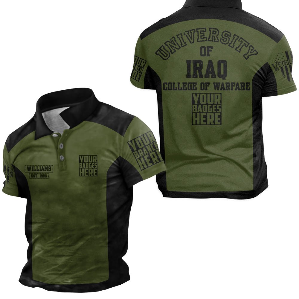 Hoodie University College Of Warfare Personalized All Over Print Shirt For Veteran H2511