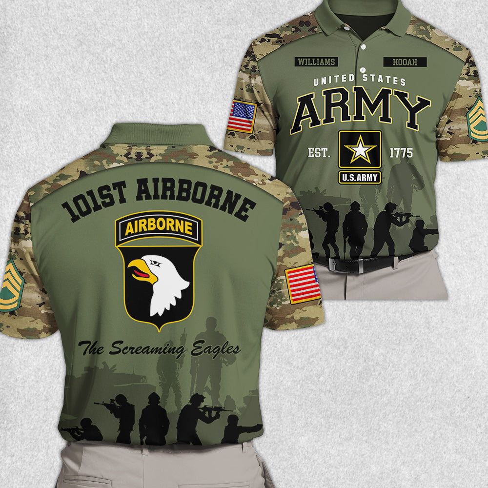 Personalized All Branches Custom Division Logo All Over Print Shirt Gift For Soldier Veteran Veteran Day Shirt H2511