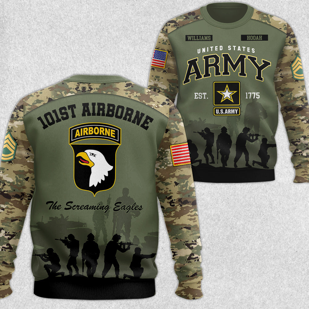 Personalized All Branches Custom Division Logo All Over Print Shirt Gift For Soldier Veteran Veteran Day Shirt H2511