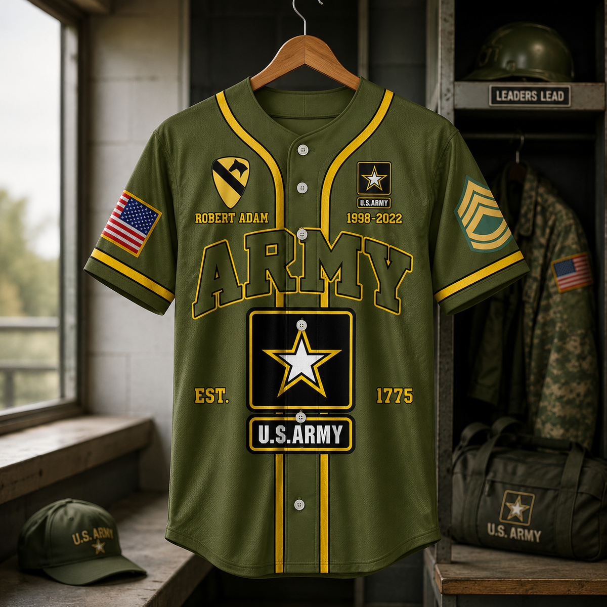 US Military Baseball Jersey Custom All Branches Rank Division Name For Military Retirement Veteran Dad Grandpa H2511