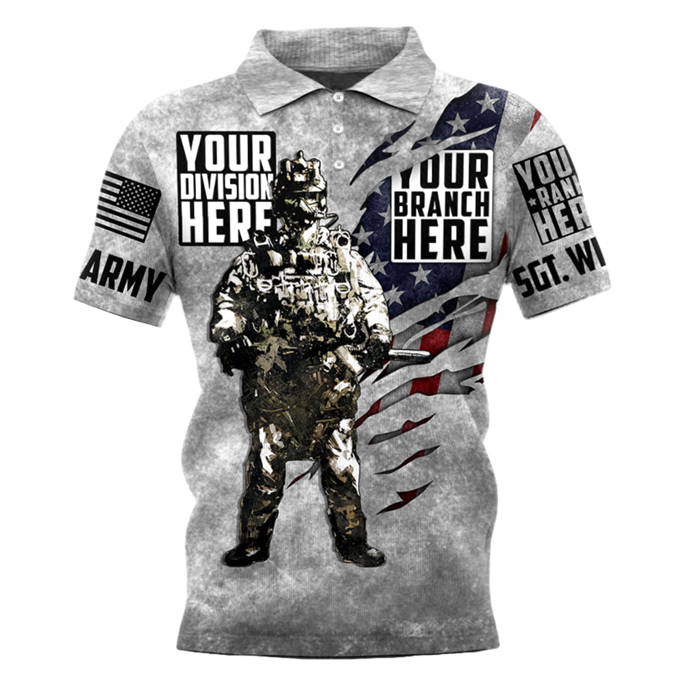 Custom Branch Division Rank Veteran Vintage America Flag Personalized All Over Print Shirt Hoodie For Veteran H2511