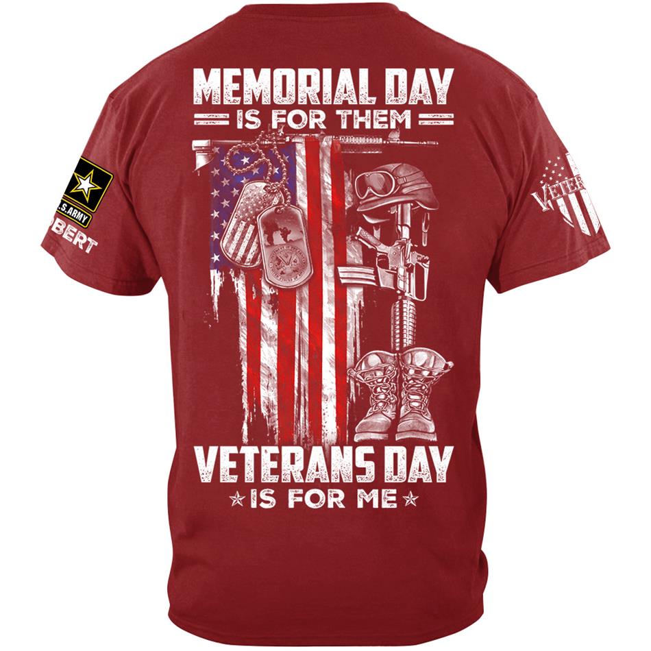 Memorial Day Is For Them Veterans Day Is For Me Custom Shirt For Proud US Veterans Soldiers Veterans Day Shirt H2511 Trna