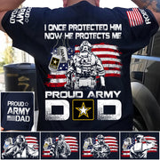 I Once Protected Him Now He Protects Me Proud Army Dad Custom Shirt For Military Mom Dad Grandma Grandpa H2511 Trna