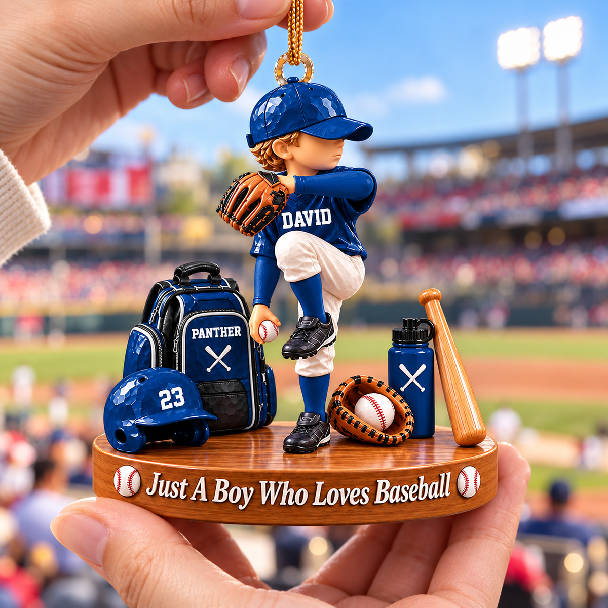 Just A Boy Who Loves Baseball, Personalized Baseball Ornament, Custom Player Name Gift, Gift For Baseball Players Na02 Pt99