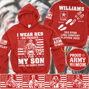 I Wear Red On Friday For My Son Support Our Troops Personalized All Over Print Shirt Hoodie For Military Dad Mom Family H2511