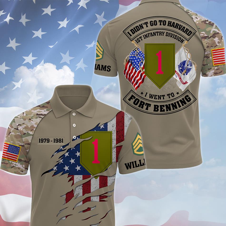 I Didn't Go To Harvard I Went To Fort Benning Custom Military Base Division All Over Print Shirt For Veteran Veterans Day Gift H2511 Trna
