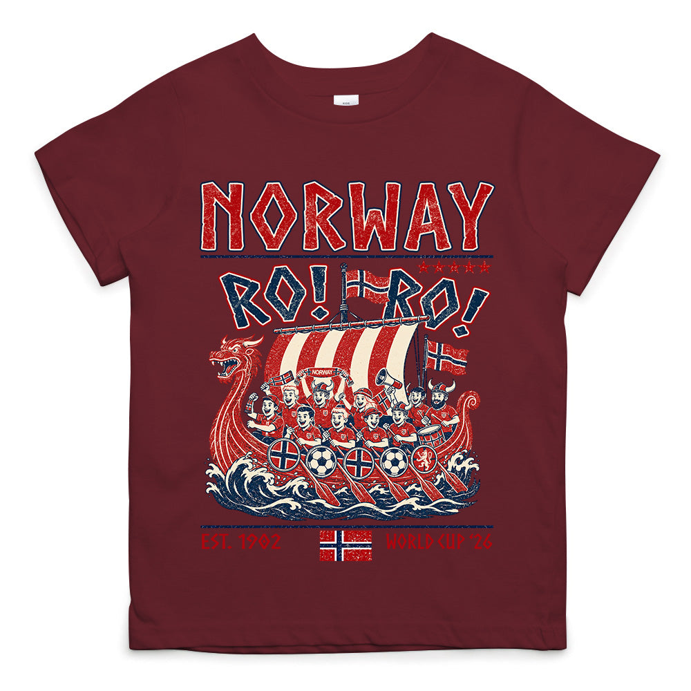 Ro Ro Norway Soccer Shirt – Viking Ship Soccer Fan Tee - Norway Team Soccer 2026 Hv01