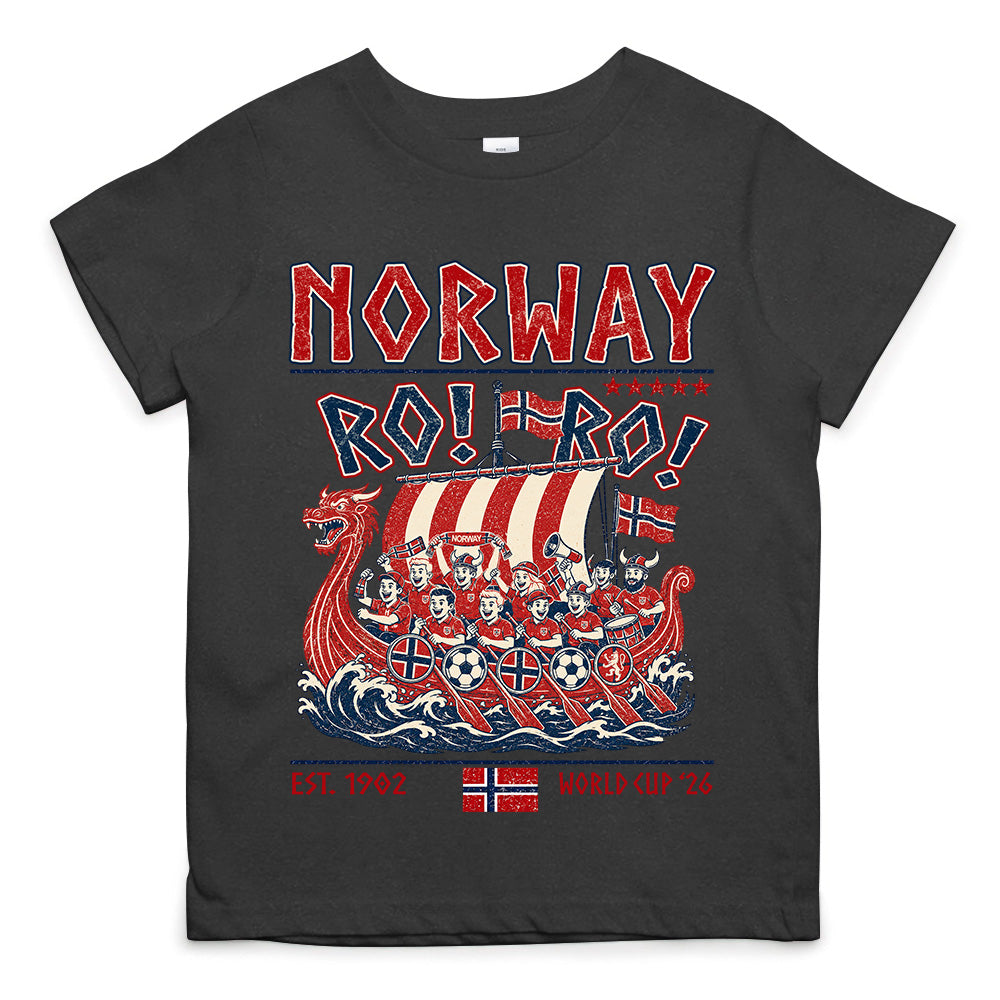 Ro Ro Norway Soccer Shirt – Viking Ship Soccer Fan Tee - Norway Team Soccer 2026 Hv01