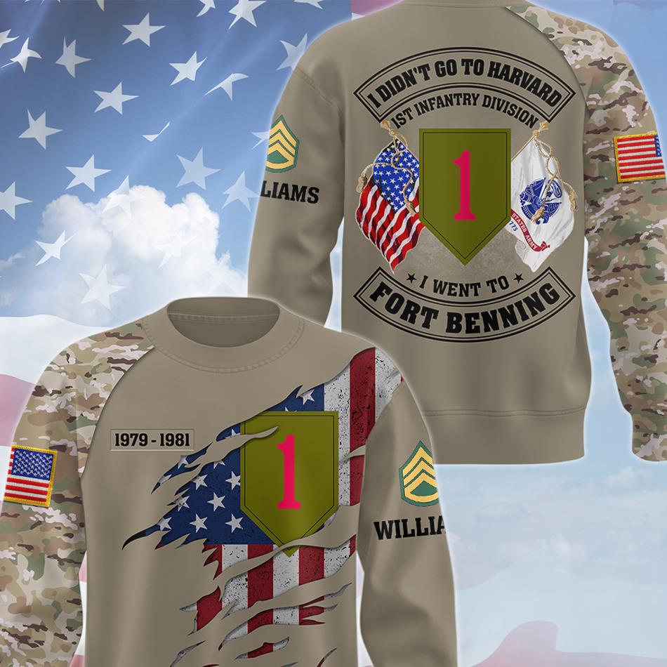 I Didn't Go To Harvard I Went To Fort Benning Custom Military Base Division All Over Print Shirt For Veteran Veterans Day Gift H2511 Trna