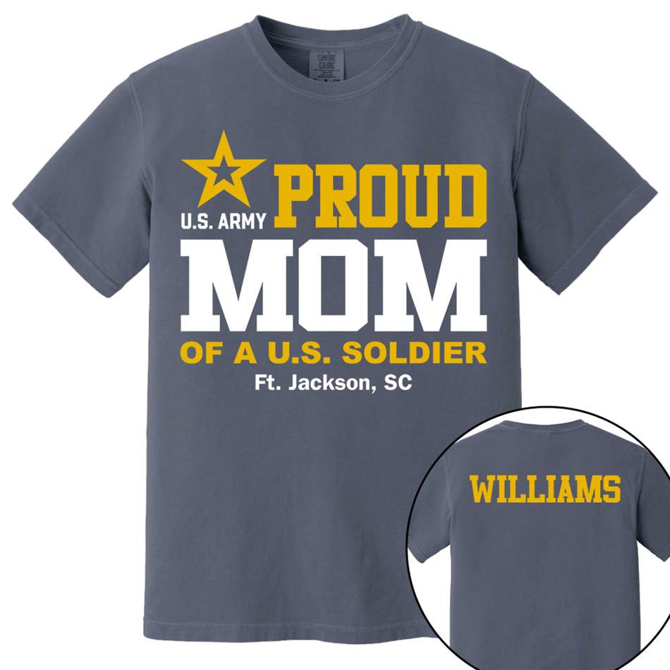 Proud Mom Of A US Soldier Shirt For Proud Mom Dad Custom Graduate Picture Shirt Military Family Matching Shirt H2511 Trna