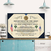 United States Military Medal Replacement Certificate Poster Canvas Gift For Soldier Veteran Dad Grandpa H2511 Do99