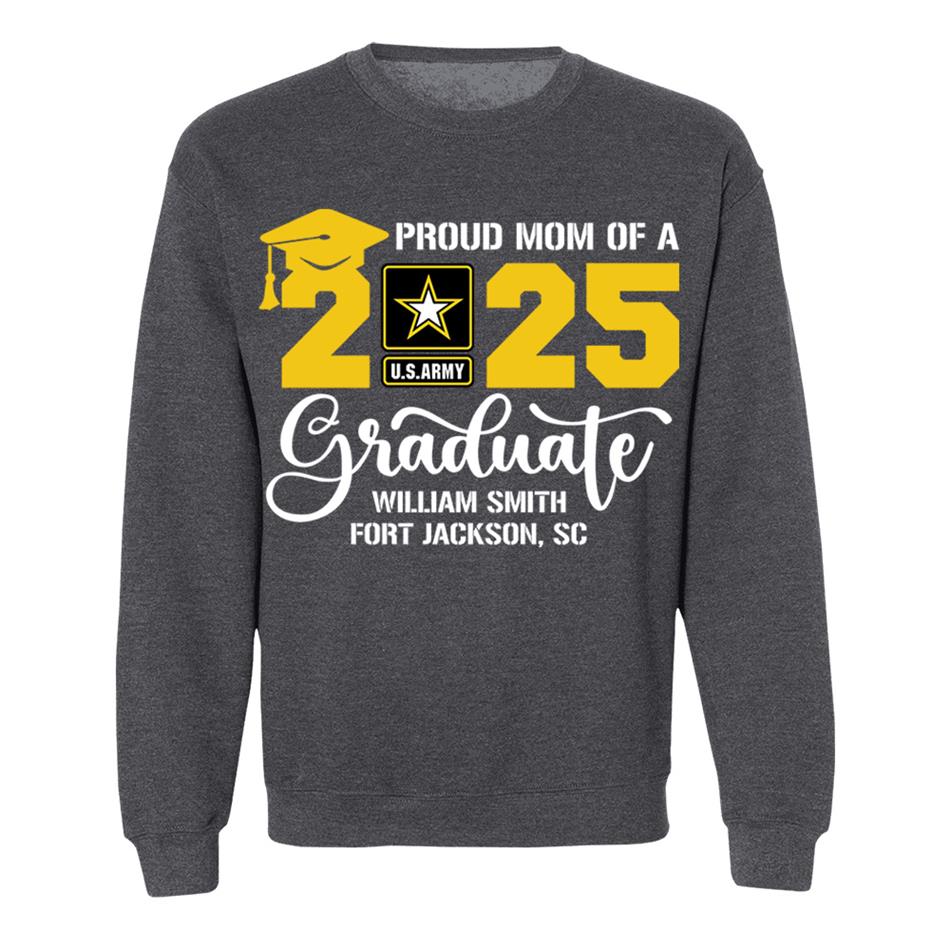 Proud Mom Dad Grandma... Of A 2025 Graduate Custom Soldier Name And Recruit Training Unit Designation Shirt For Military Family Member H2511 Trna