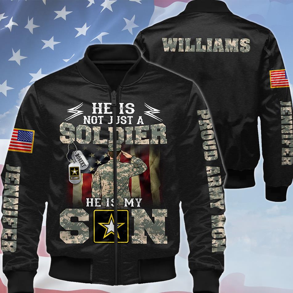 He Is Not Just A Soldier He Is My Son  Custom All Over Print Shirt Hoodie Gift For Proud Mom Dad Family Members H2511