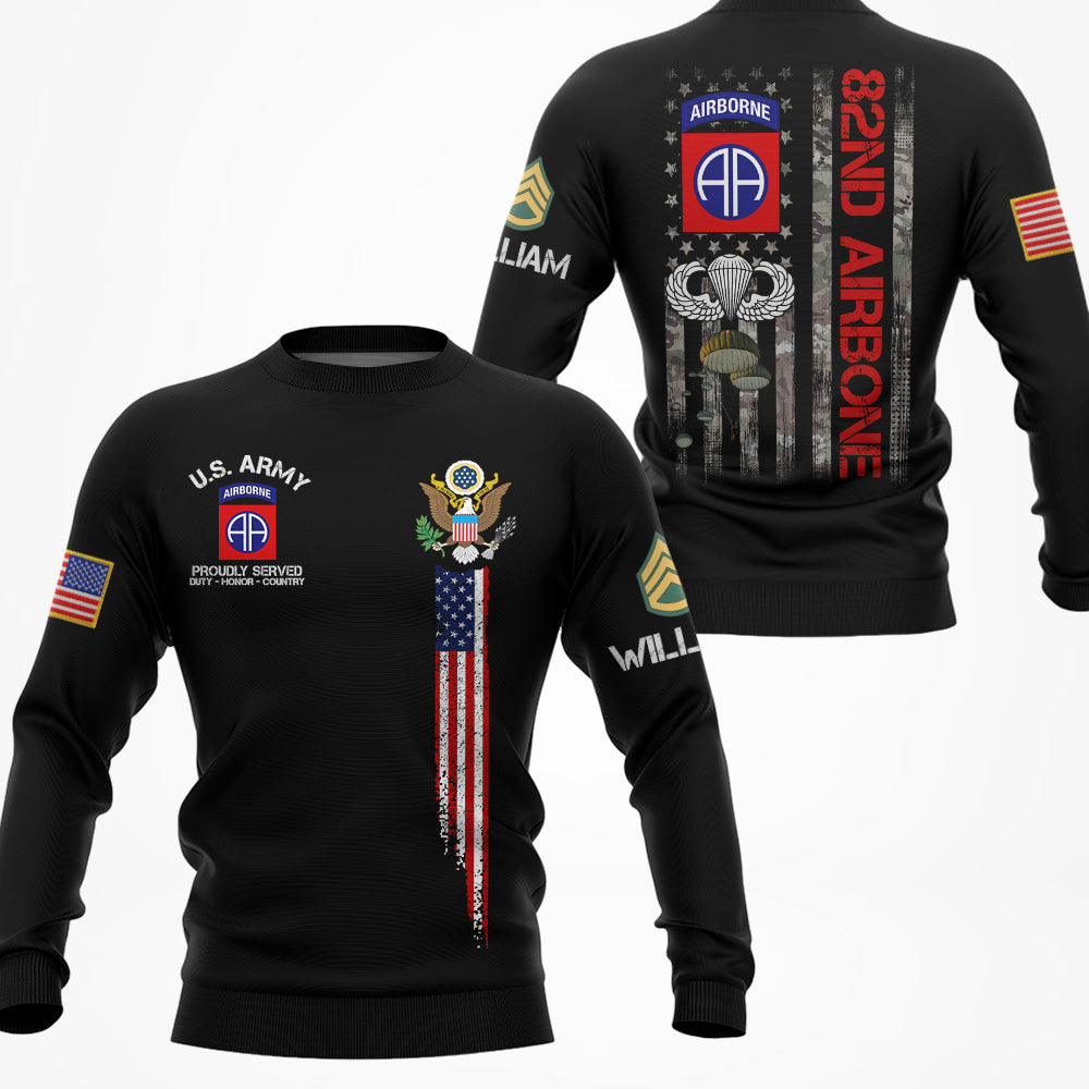 Camouflage American Flag Custom All Branch Veteran Title All Over Print Shirt For Veteran H2511