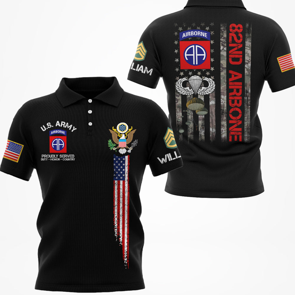 Camouflage American Flag Custom All Branch Veteran Title All Over Print Shirt For Veteran H2511