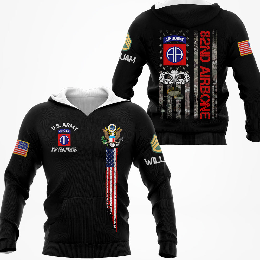 Camouflage American Flag Custom All Branch Veteran Title All Over Print Shirt For Veteran H2511