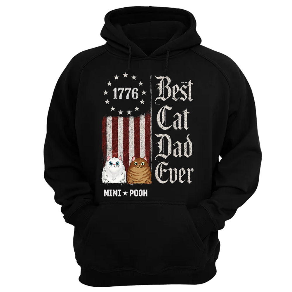 Custom Best Cat Dad Ever Nation Flag 250th Anniversary, Gift For Cat Dad, Cat Lovers L0411 TH23