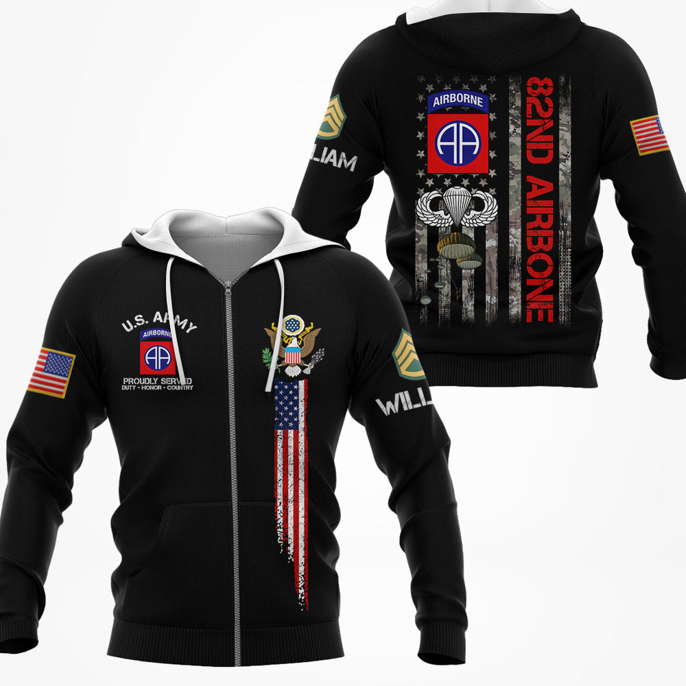 Camouflage American Flag Custom All Branch Veteran Title All Over Print Shirt For Veteran H2511