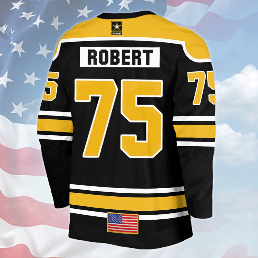 Proud Army Mom Hockey Jersey Gift For Military Mom Dad Family Member H2511 Trna