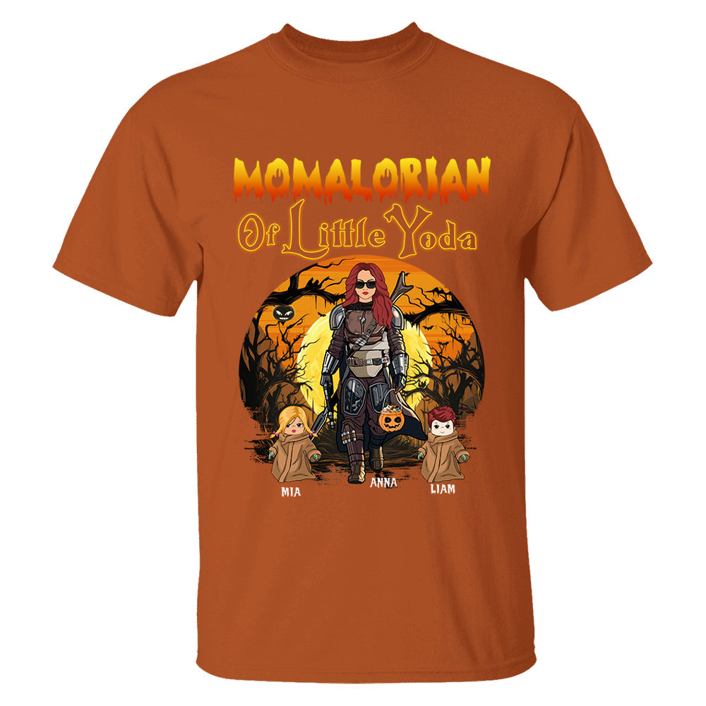 Momalorian Of Little Yoda Personalized Halloween Shirt For Dad Mom