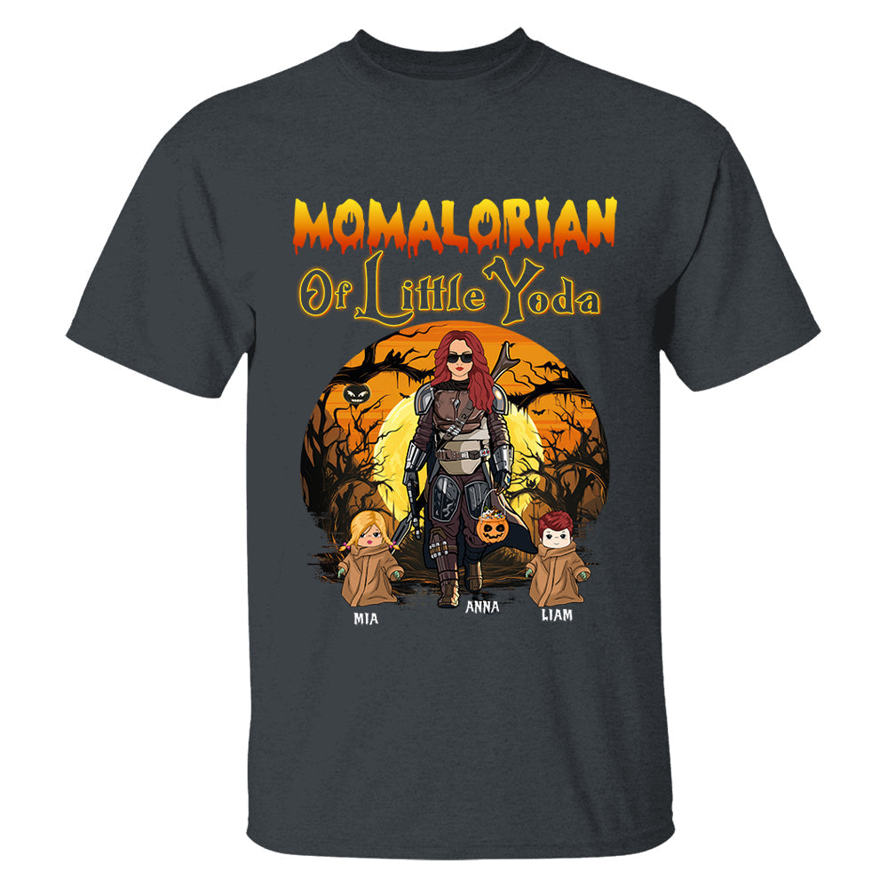 Momalorian Of Little Yoda Personalized Halloween Shirt For Dad Mom