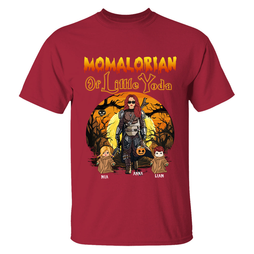 Momalorian Of Little Yoda Personalized Halloween Shirt For Dad Mom