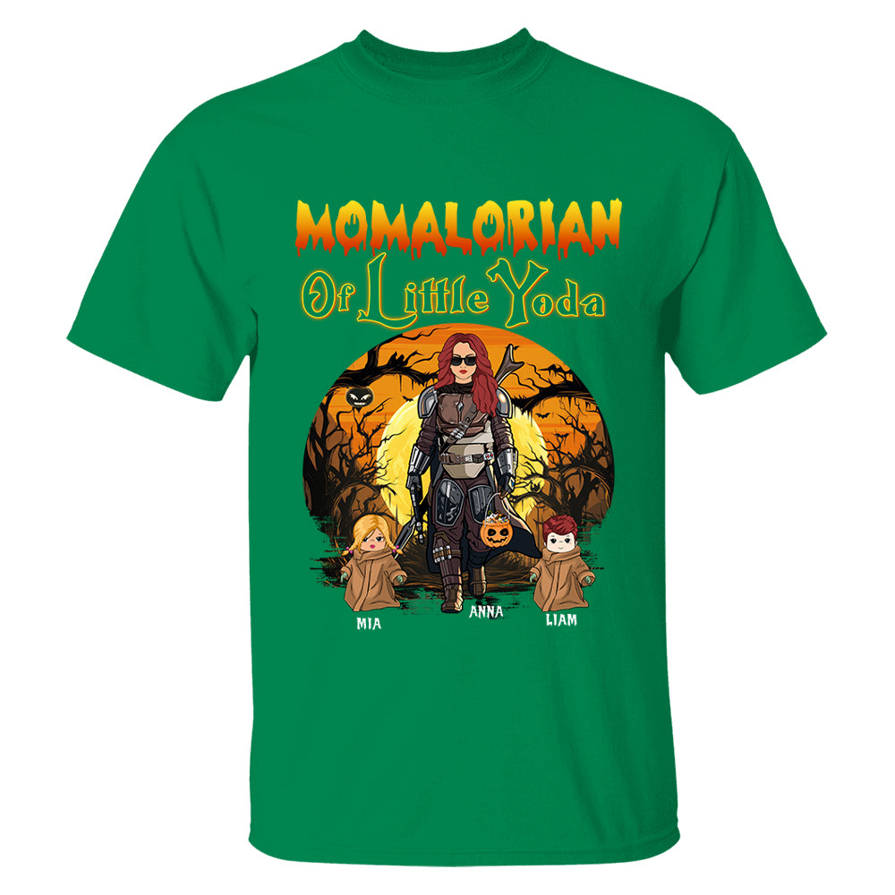 Momalorian Of Little Yoda Personalized Halloween Shirt For Dad Mom