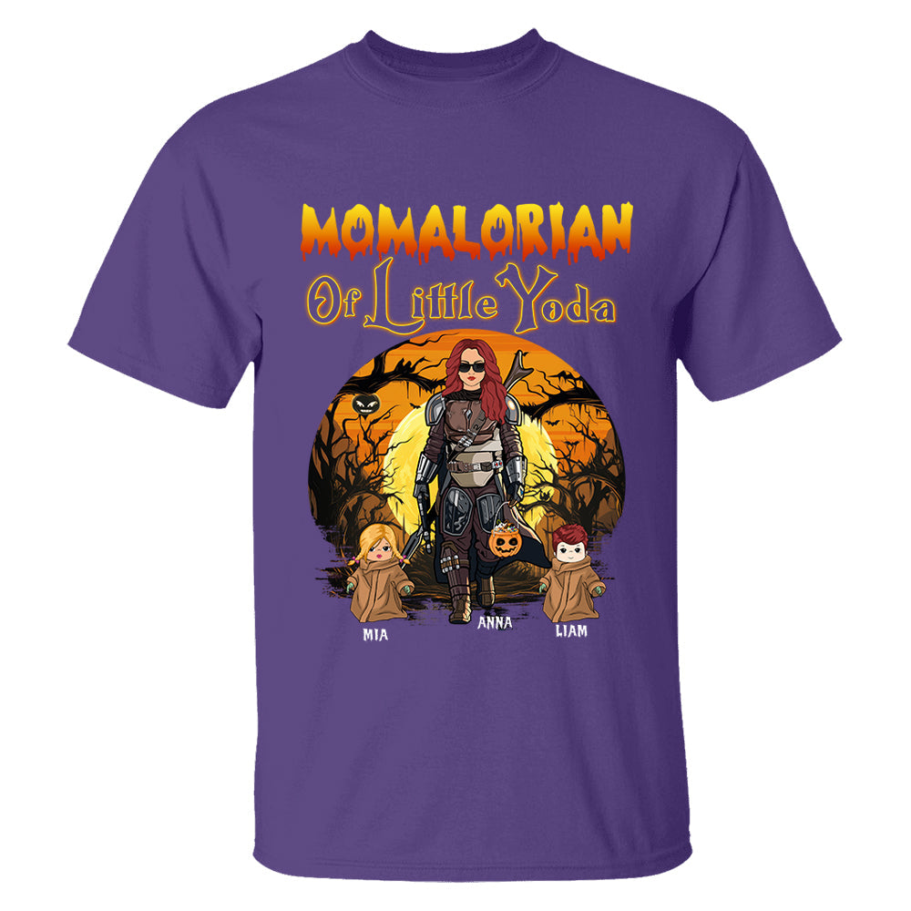 Momalorian Of Little Yoda Personalized Halloween Shirt For Dad Mom