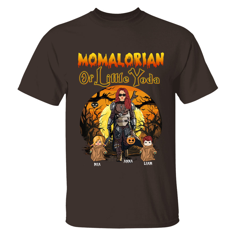 Momalorian Of Little Yoda Personalized Halloween Shirt For Dad Mom
