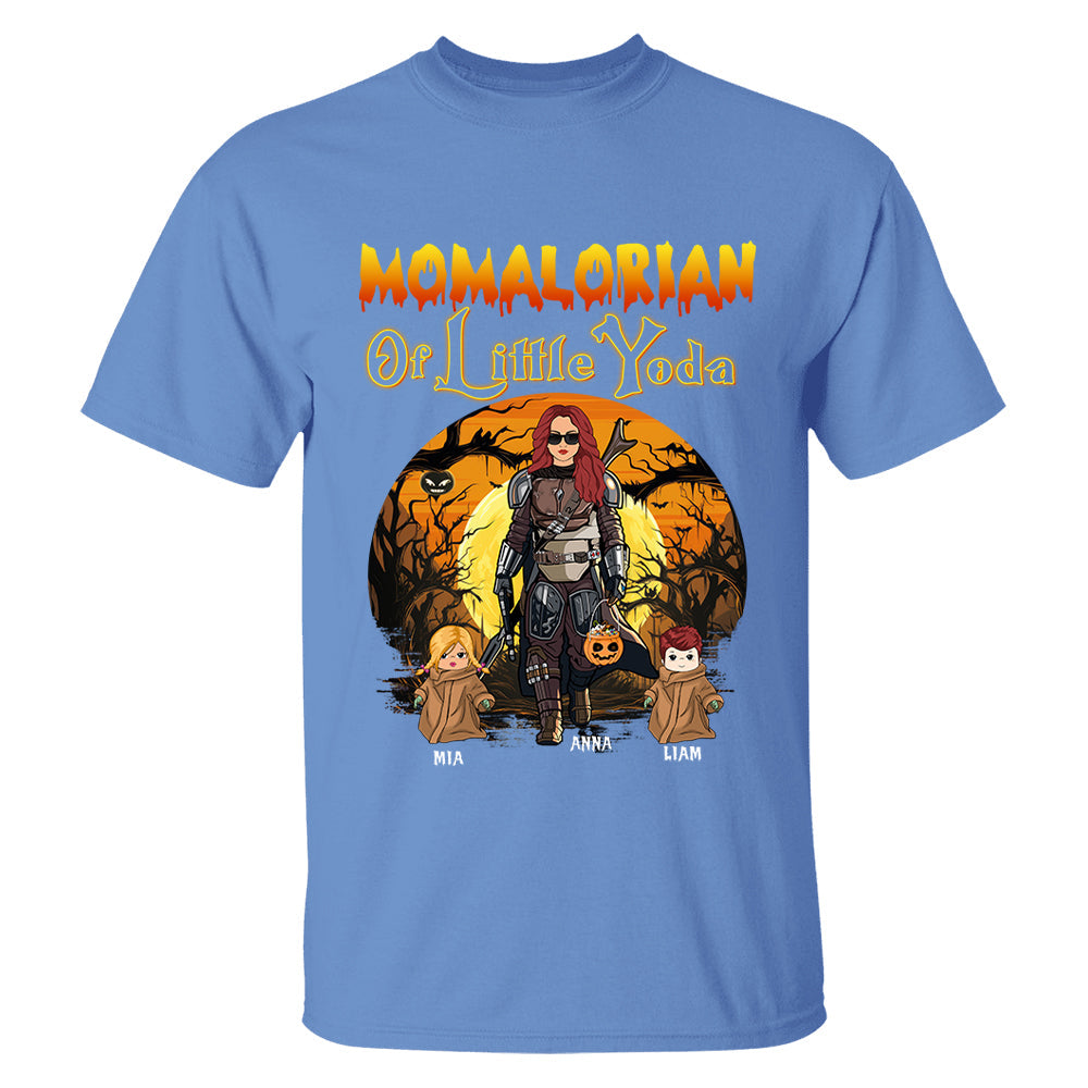 Momalorian Of Little Yoda Personalized Halloween Shirt For Dad Mom