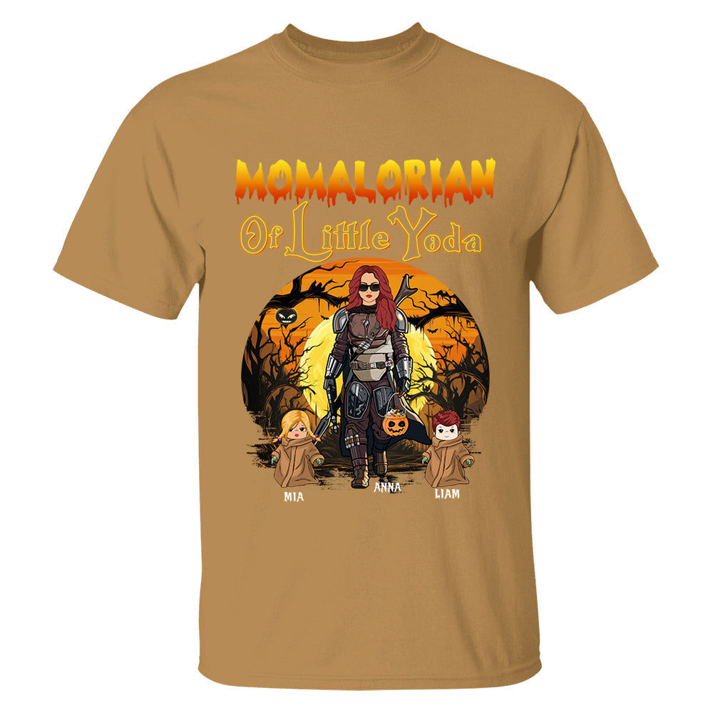 Momalorian Of Little Yoda Personalized Halloween Shirt For Dad Mom