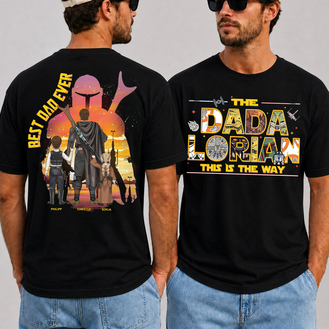 The Dadalorian This Is The Way - Personalized Shirt Custom Nickname With Kids Gift For Dad 2026 Vrs2 T1807 Pt99