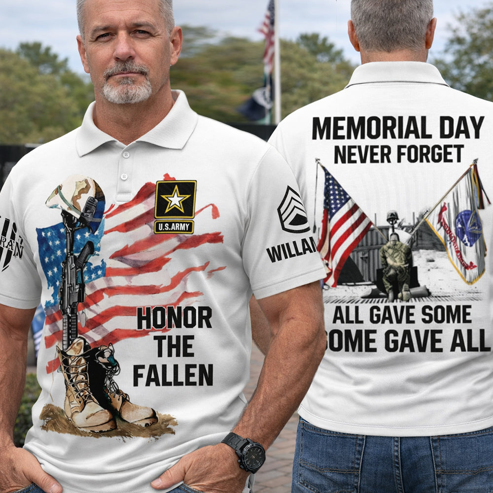 Custom All Branches All Over Print Shirt Memorial Day Never Forget All Gave Some Some Gave All Shirt For Veteran H2511