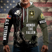 Custom All Branches Honor The Fallen Personalized All Over Print Shirt For Veteran Memorial Day Shirt H2511