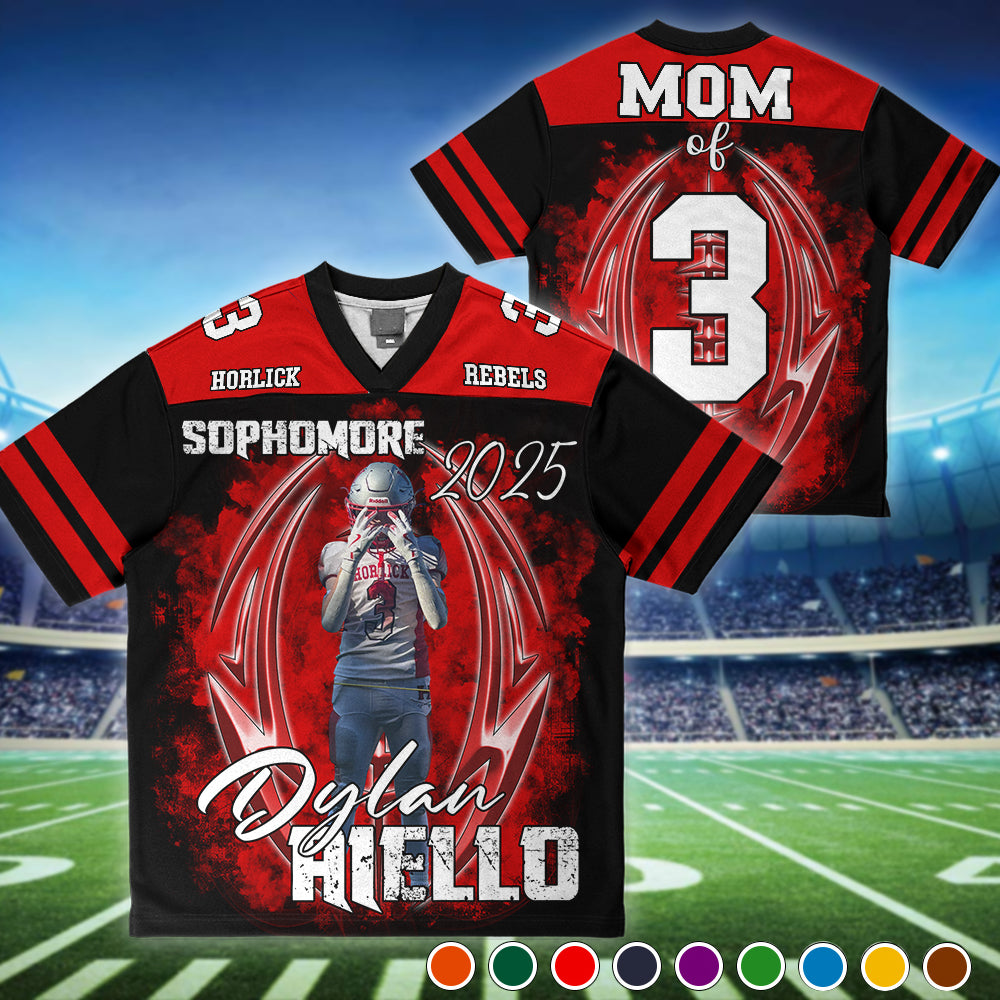 Custom Photo Football Jersey Shirt For Football Family Game Day Shirt H2511