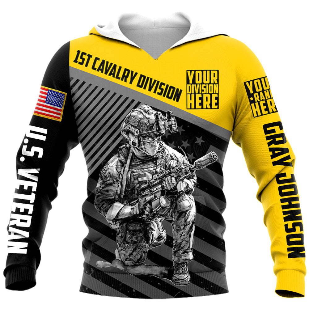 Veteran Shirt Custom Branches Division Rank Name Veteran Personalized All Over Print Shirt For Veteran H2511