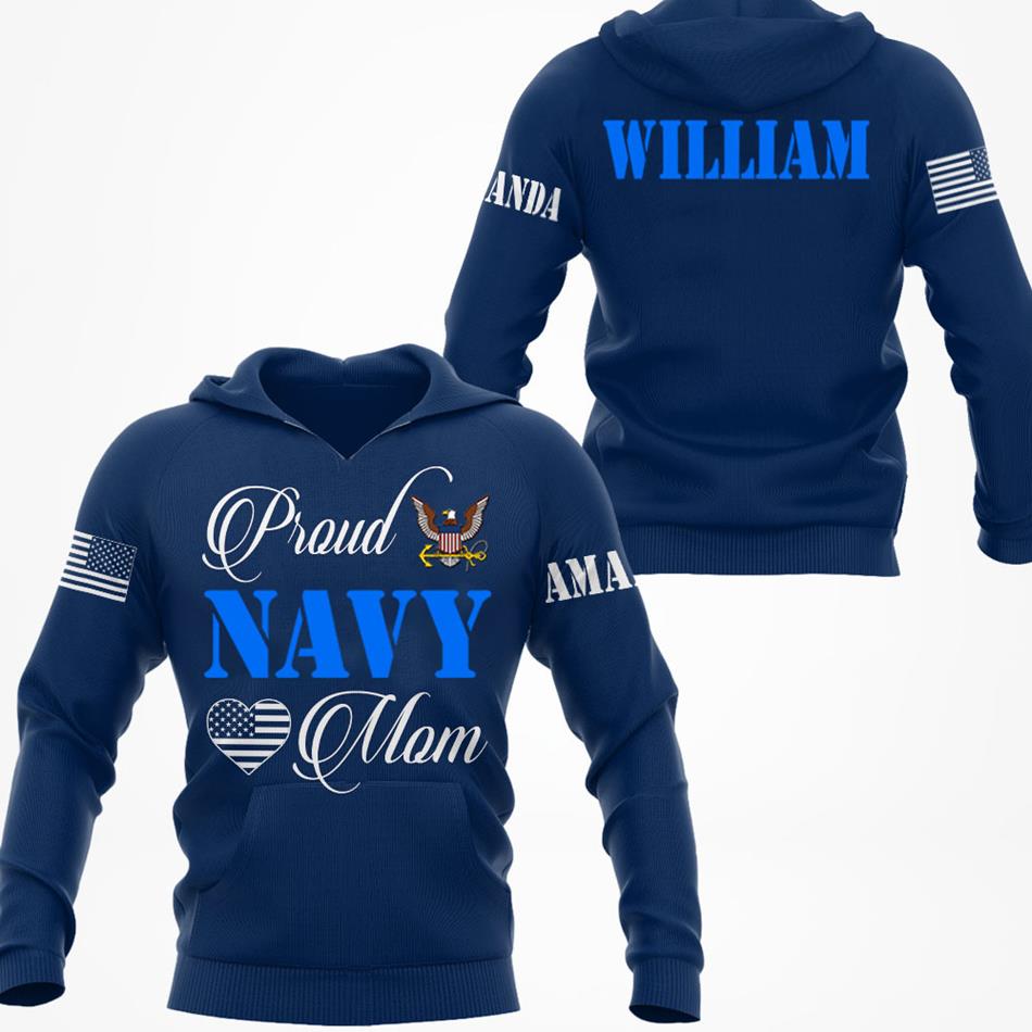 Proud Army Mom Personalized All Over Print Shirt For Military Mom Dad Family Member H2511