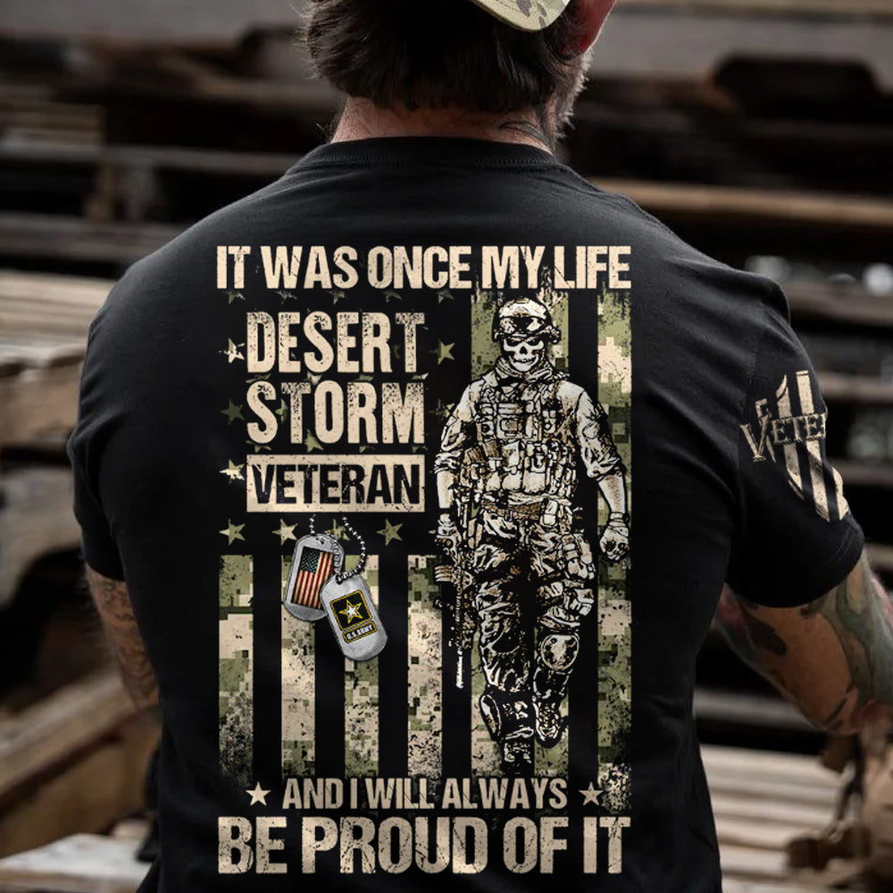 It Was Once My Life And I Will Always Be Proud Of It Camouflage Flag Shirt For Veteran H2511