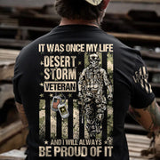 It Was Once My Life And I Will Always Be Proud Of It Camouflage Flag Shirt For Veteran H2511
