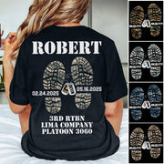 Military Camouflage Combat Boots Custom Shirt For Military Family Graduationn Day Shirt H2511