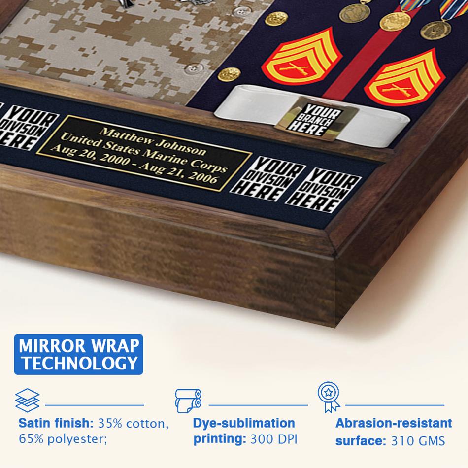 Custom Military Shadow Boxes by Medals of America Gift For US Military Veteran Poster Canvas H2511 Trna