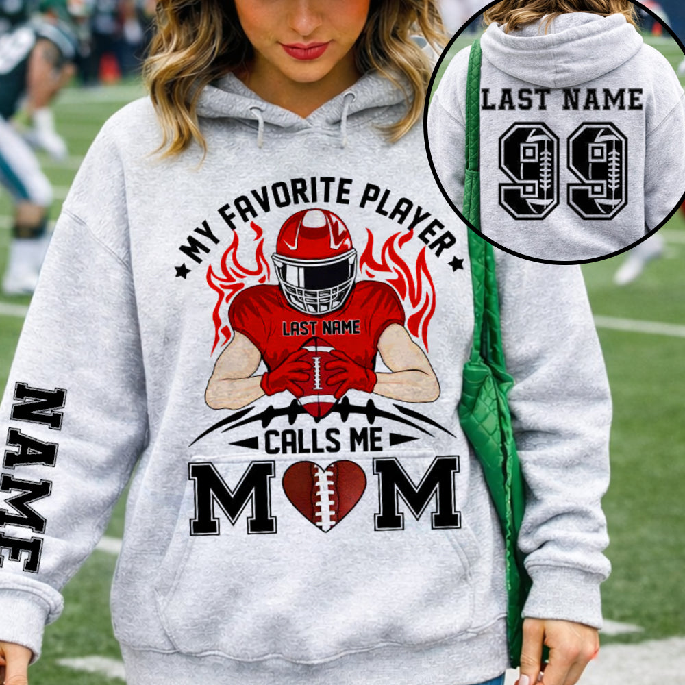 My Favorite Player Calls Me Mom All Over Print Shirt For Family Member Custom Shirt Gift For Football Player Football Lovers H2511