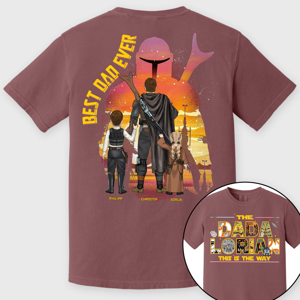 The Dadalorian This Is The Way - Personalized Shirt Custom Nickname With Kids Gift For Dad 2026 Vrs2 T1807 Pt99
