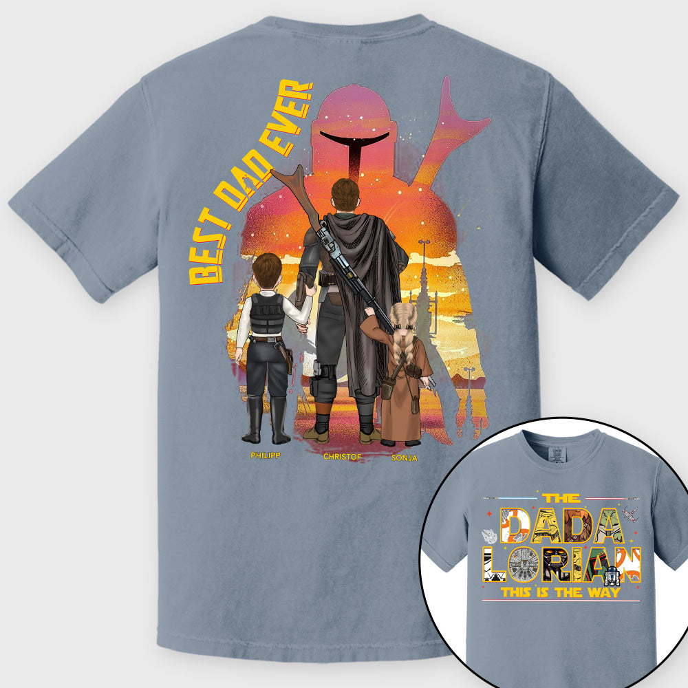 The Dadalorian This Is The Way - Personalized Shirt Custom Nickname With Kids Gift For Dad 2026 Vrs2 T1807 Pt99