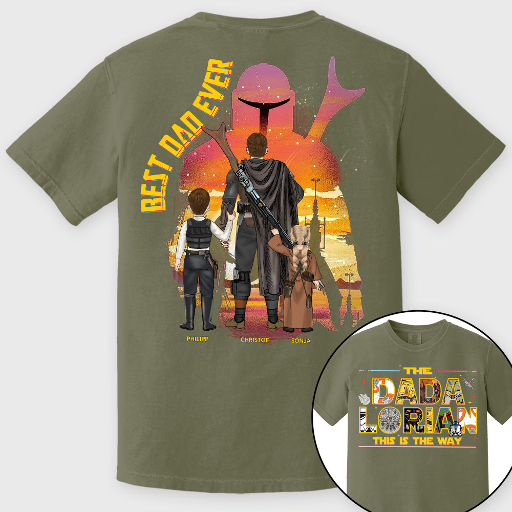 The Dadalorian This Is The Way - Personalized Shirt Custom Nickname With Kids Gift For Dad 2026 Vrs2 T1807 Pt99