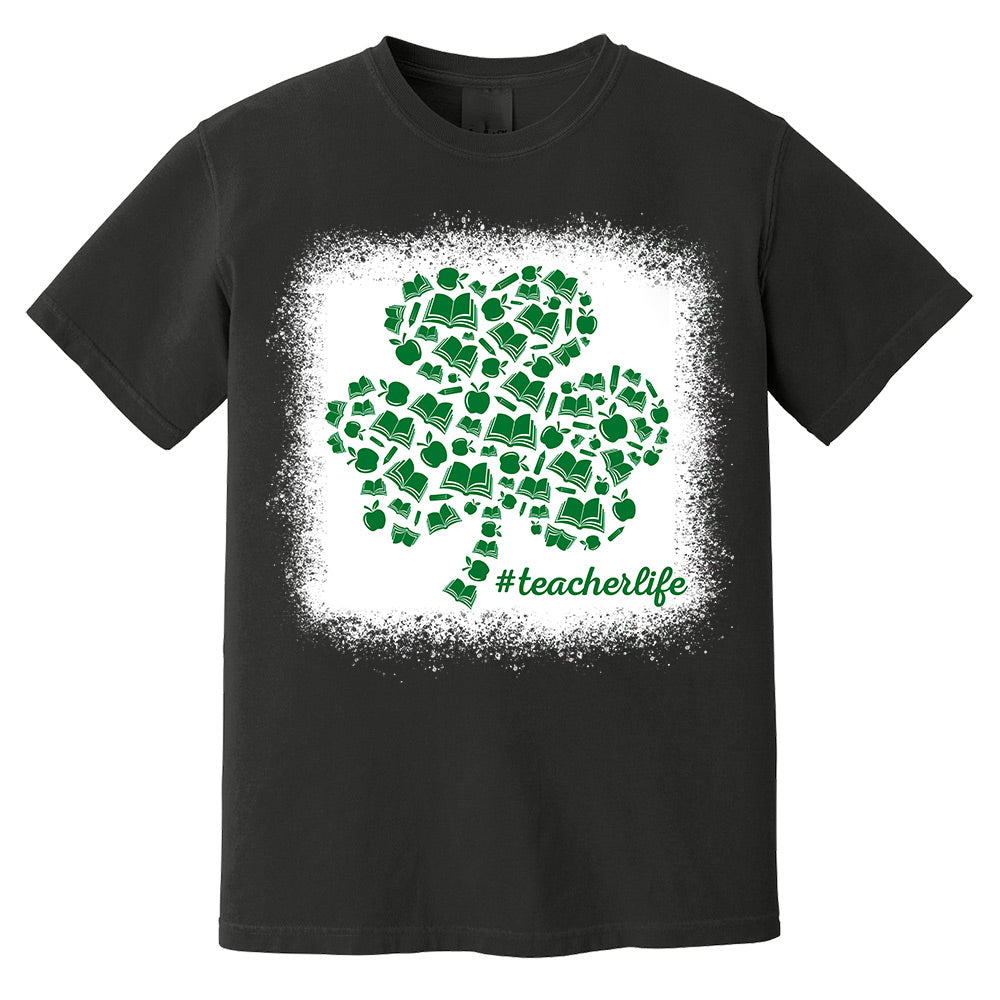 Shamrock Books Apple Pencil Teacher Element T-Shirt Patrick Day Teacher Life Vr2 H2511 Do99