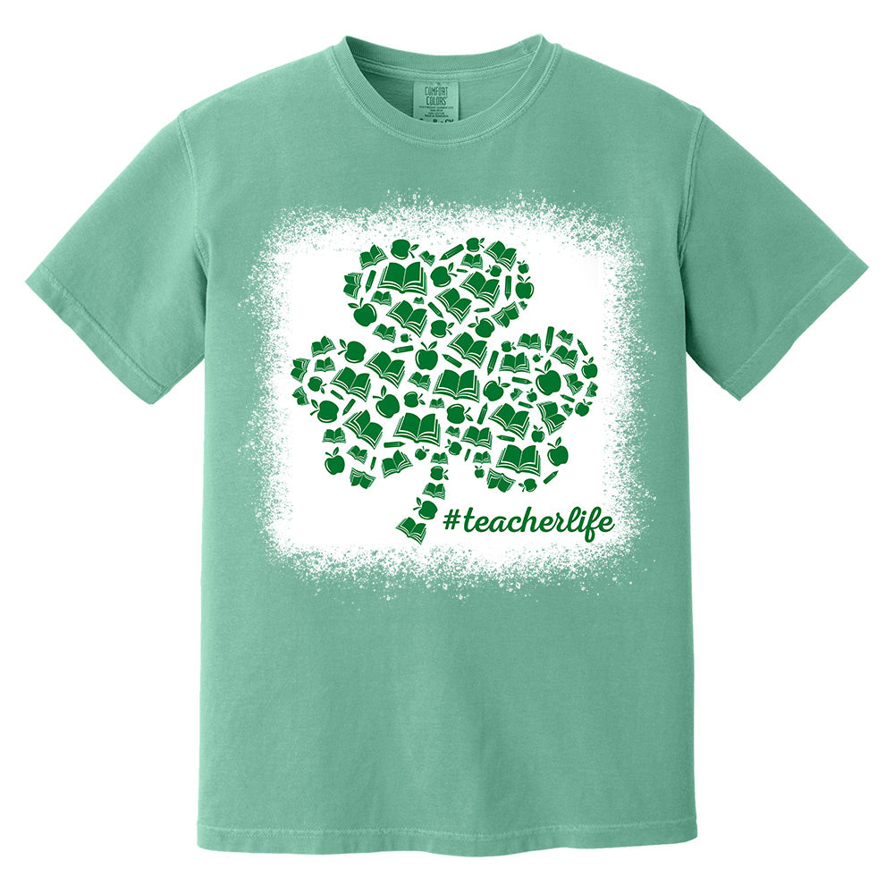Shamrock Books Apple Pencil Teacher Element T-Shirt Patrick Day Teacher Life Vr2 H2511 Do99